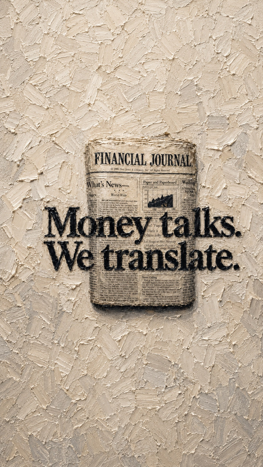 Money Talks We Translate in one thin black frame